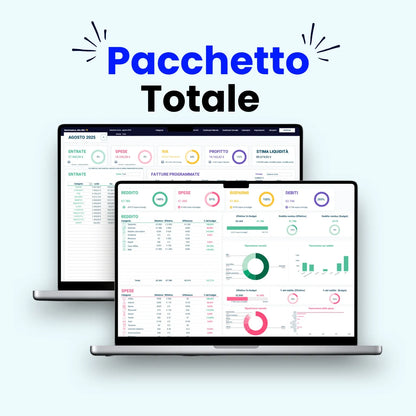 Dashboard di gestione aziendale del Pacchetto Totale Simple Budget Excel