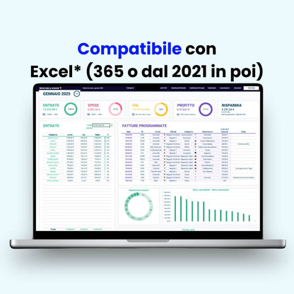 Gestione spese aziendali con Excel, strumento intuitivo e personalizzabile per
monitoraggio finanziario